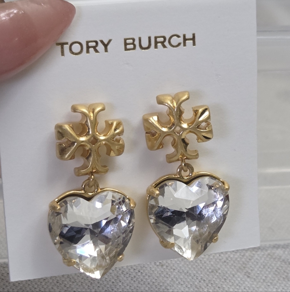 Tory Burch Gold Heart Earrings